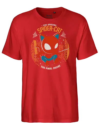 Spider Cat - spider, cat, hero, comic - Fairtrade T-Shirt