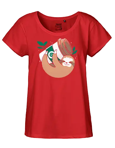 Slow coffee - coffee, kaffee, sloth, faultier - Fairtrade Girl Shirt