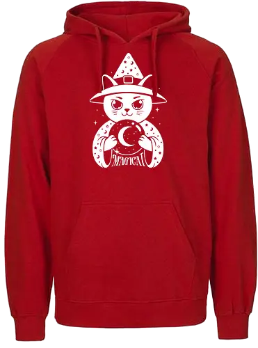 Magicat - cat, witch, witchcraft, magic - Fairtrade Hoodie