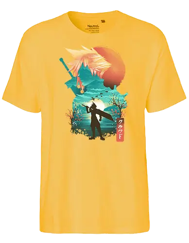 Ukiyo Cloud - ukiyo-e, cloud, final, fantasy, ff7, jrpg - Fairtrade T-Shirt