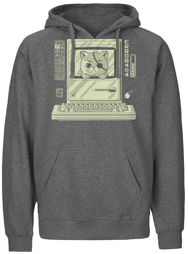Cat Virus - cat, katze, computer, pc, error - Fairtrade Hoodie