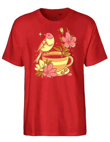 Spring coffee - spring, frühling, sakura, kirschblüte - Fairtrade T-Shirt