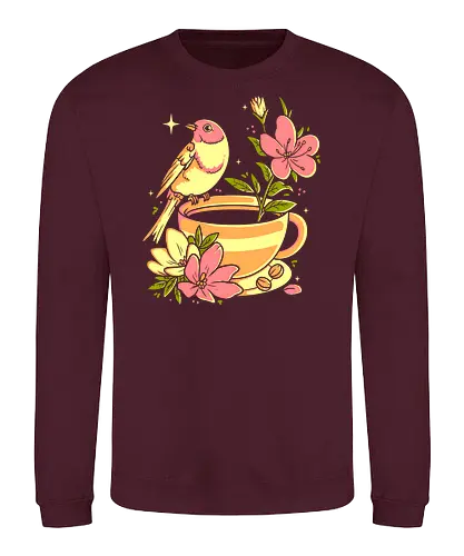 Spring coffee - spring, frühling, sakura, kirschblüte - Sweatshirt