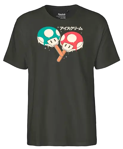 Ice Mushroom - mushroom, ice, Popsicle, mario - Fairtrade T-Shirt