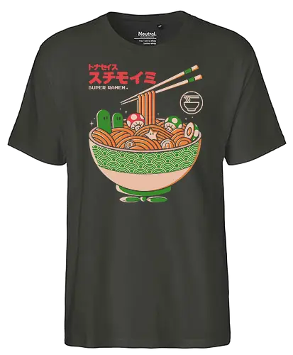 Super Ramen - ramen, suppe, mario, jump'n'run - Fairtrade T-Shirt