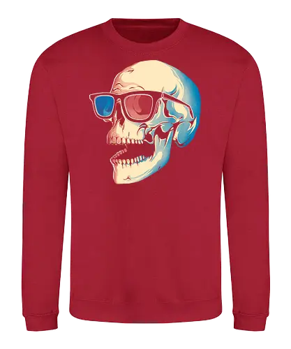 3D Horror Movie - skull, schädel, 3d - Sweatshirt