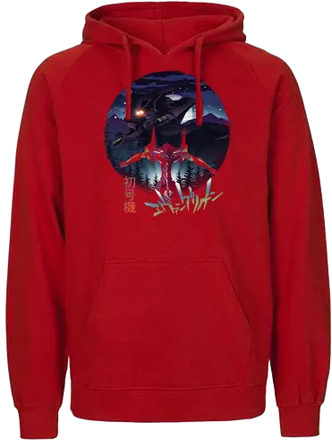 Berserk Night - NGE, evangelion, eva01, Shinji, anime, classic - Fairtrade Hoodie