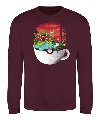 Coffeemon Grass - coffee, kaffee, mug, pocket, monster, grass, pflanze - Sweatshirt