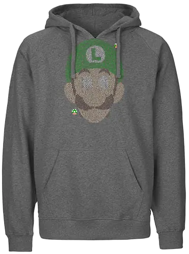 Gamer Maze 2 - luigi, maze, labyrinth, gaming - Fairtrade Hoodie