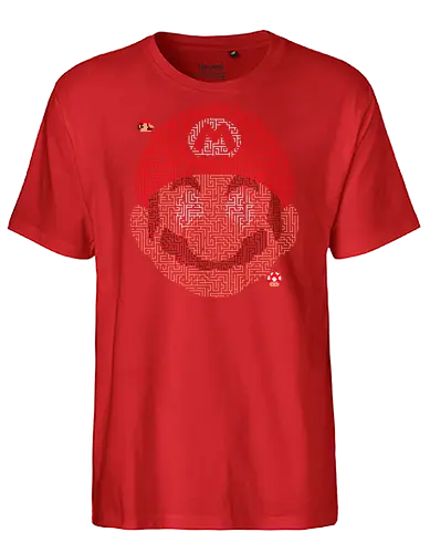 Gamer Maze 1 - mario, maze, labyrinth, gaming - Fairtrade T-Shirt