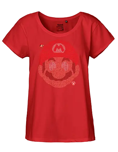 Gamer Maze 1 - mario, maze, labyrinth, gaming - Fairtrade Girl Shirt