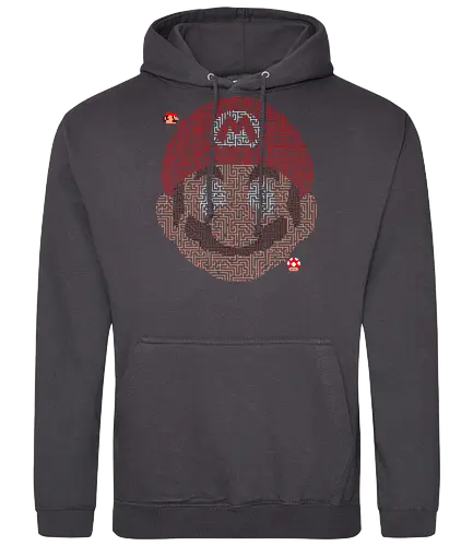 Gamer Maze 1 - mario, maze, labyrinth, gaming - Standard Hoodie