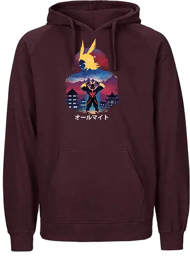 Ultra Plus Night - academia, all might, anime, hero - Fairtrade Hoodie