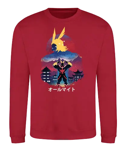 Ultra Plus Night - academia, all might, anime, hero - Sweatshirt