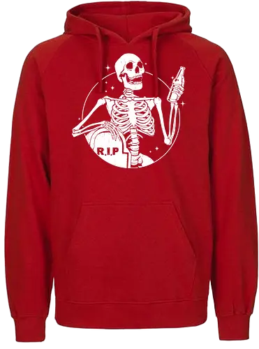 Skull Beer - skeleton, skelett, bier, rip, death - Fairtrade Hoodie