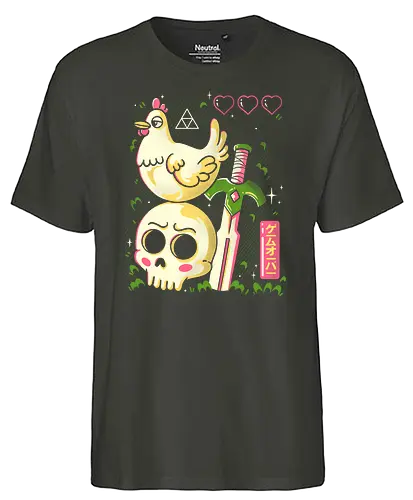 Game Over - chicken, huhn, legend, Hero of Time - Fairtrade T-Shirt