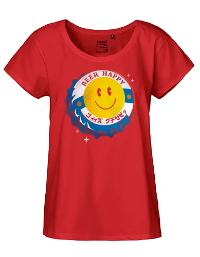 Beer Happy - kronkorken, bier, beer - Fairtrade Girl Shirt