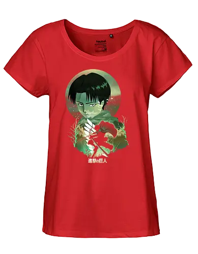 Levi Sunset - attack, titan, Levi, manga, anime - Fairtrade Girl Shirt