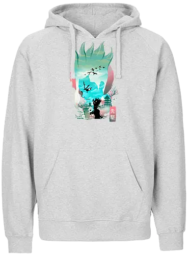 Senku Landscape - anime, Dr.Stone, Senku - Fairtrade Hoodie