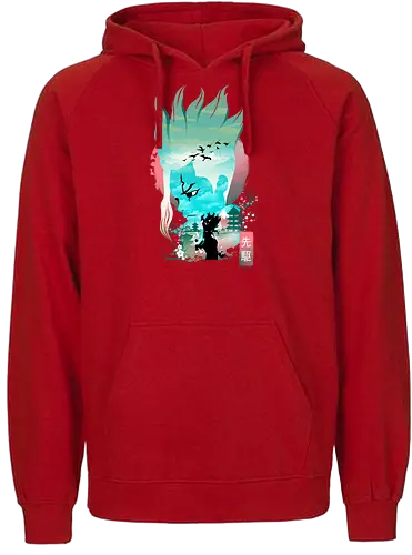 Senku Landscape - anime, Dr.Stone, Senku - Fairtrade Hoodie