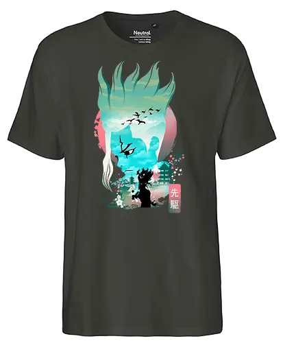 Senku Landscape - anime, Dr.Stone, Senku - Fairtrade T-Shirt