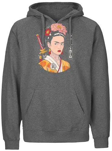 Samurai Frida - Frida, frida kahlo, samurai, geisha - Fairtrade Hoodie