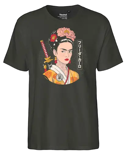 Samurai Frida - Frida, frida kahlo, samurai, geisha - Fairtrade T-Shirt