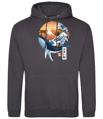 The Great Whale - wal, whale, Fuji-san, japan, grt wave - Standard Hoodie