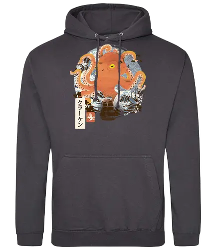 Kraken Adventure - kraken, octopus, japan, grt wave - Standard Hoodie