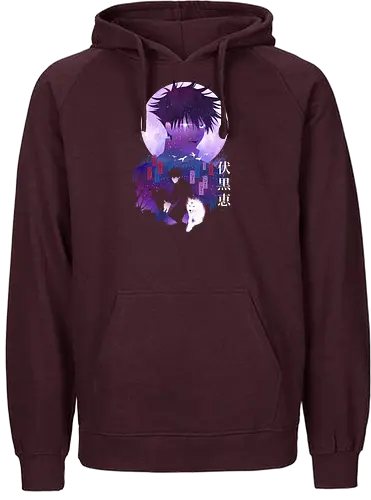 Megumi Landscape - jujutsu, kaisen, Megumi, wolf, anime, manga - Fairtrade Hoodie