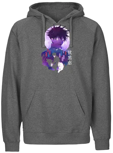 Megumi Landscape - jujutsu, kaisen, Megumi, wolf, anime, manga - Fairtrade Hoodie