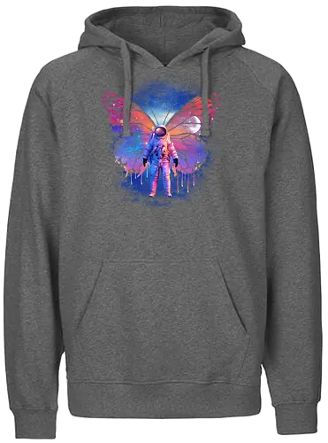 Cosmonaut - space, art, Butterfly, kunst, weltraum - Fairtrade Hoodie