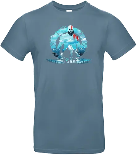 Kratos Landscape - gaming, god, kratos, console - Standard T-Shirt