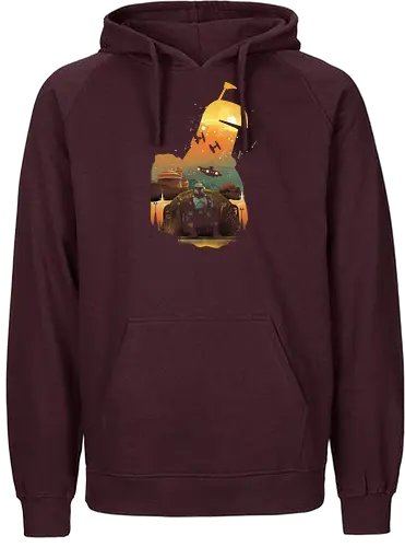 Bounty Hunter Sunset - scifi, bounty hunter, space opera - Fairtrade Hoodie