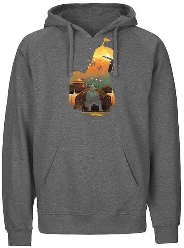 Bounty Hunter Sunset - scifi, bounty hunter, space opera - Fairtrade Hoodie