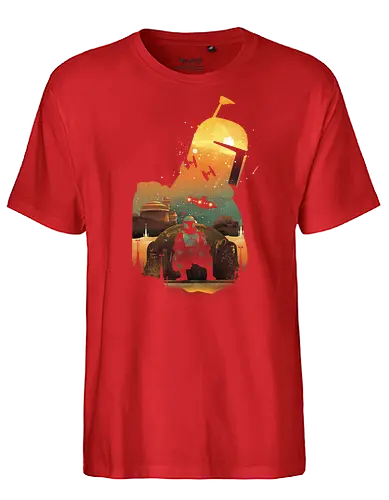Bounty Hunter Sunset - scifi, bounty hunter, space opera - Fairtrade T-Shirt