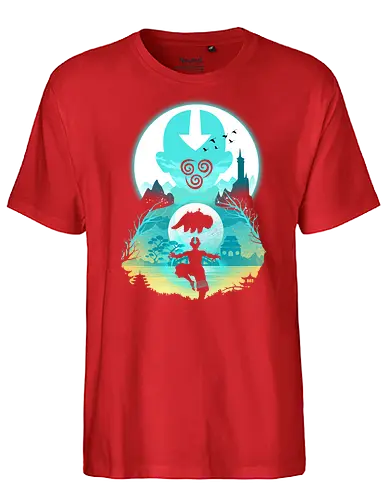 Bender Landscape - air, Bending, legende, aang, Luft - Fairtrade T-Shirt
