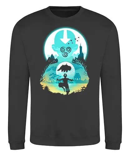 Bender Landscape - air, Bending, legende, aang, Luft - Sweatshirt