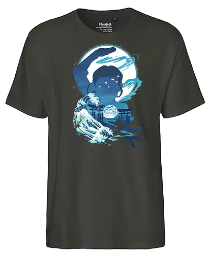 Waterbender Landscape - wasser, water, aang, legend - Fairtrade T-Shirt