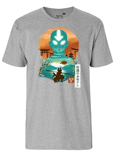 Ukiyo E Bender - legend, aang, air, Luft, Bending - Fairtrade T-Shirt