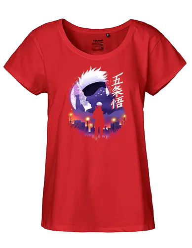 Gojo Landscape - jujutsu, kaisen, gojo, saturo, anime, manga - Fairtrade Girl Shirt