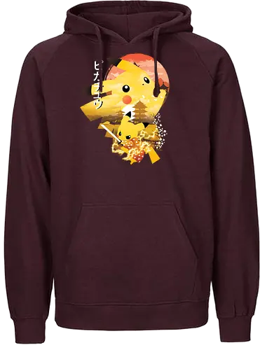 Breath of Thunder Monster - pocket, monster, demon, slayer, mashup - Fairtrade Hoodie