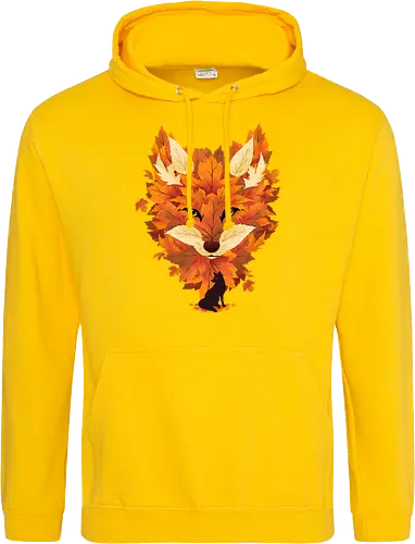 Red Fox and Falling Leaves