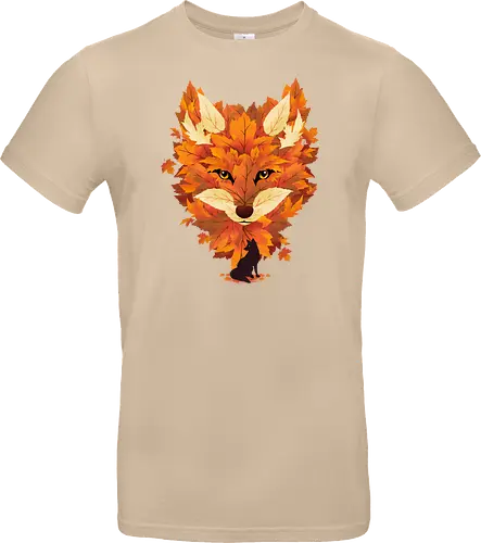 Red Fox and Falling Leaves - fox, fuchs, herbst, blätter - Standard T-Shirt