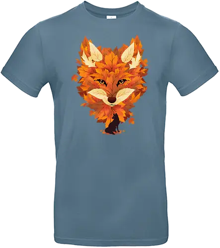Red Fox and Falling Leaves - fox, fuchs, herbst, blätter - Standard T-Shirt