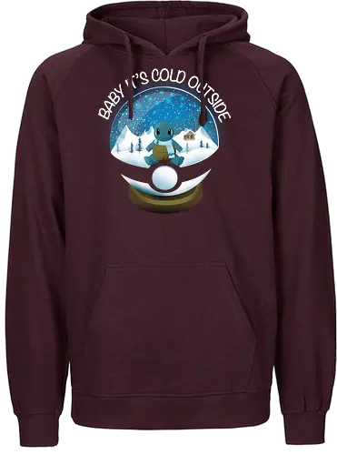 Baby It's Cold Outside - pocket, monster, snow, winter - Fairtrade Hoodie