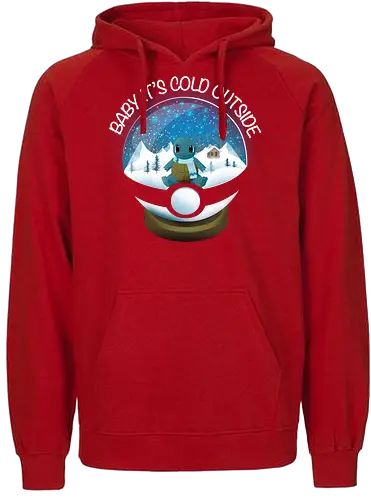 Baby It's Cold Outside - pocket, monster, snow, winter - Fairtrade Hoodie