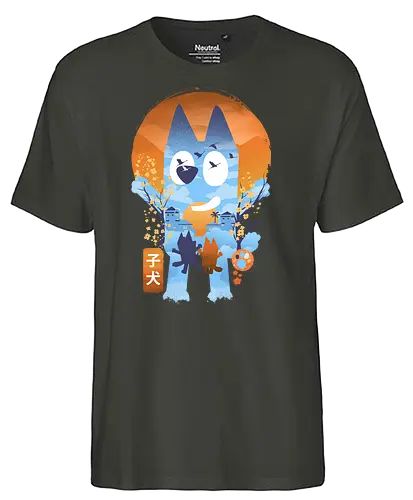 Bluey Ukiyo-e - cartoon, tv, dog, hund - Fairtrade T-Shirt