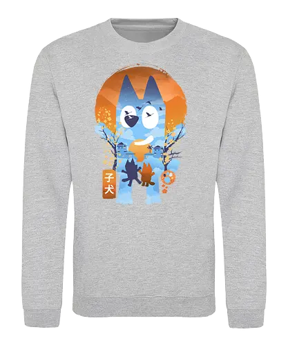 Bluey Ukiyo-e - cartoon, tv, dog, hund - Sweatshirt