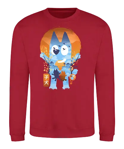 Bluey Ukiyo-e - cartoon, tv, dog, hund - Sweatshirt